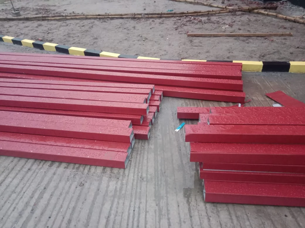 Steel members prepared at the DG Bangla project site