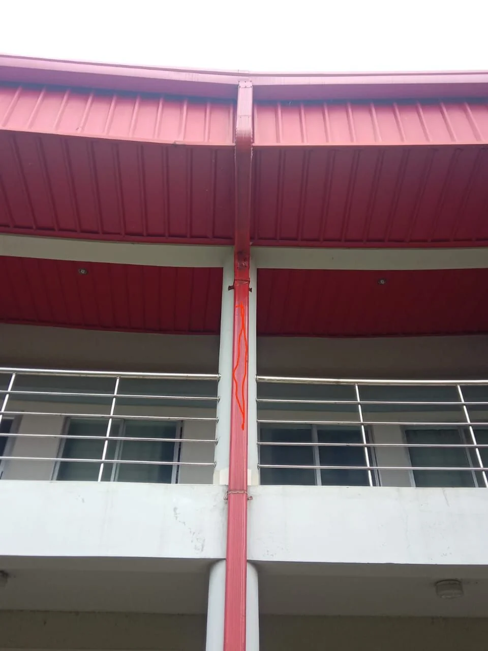 Exterior columns and steelwork at the DG Bangla site