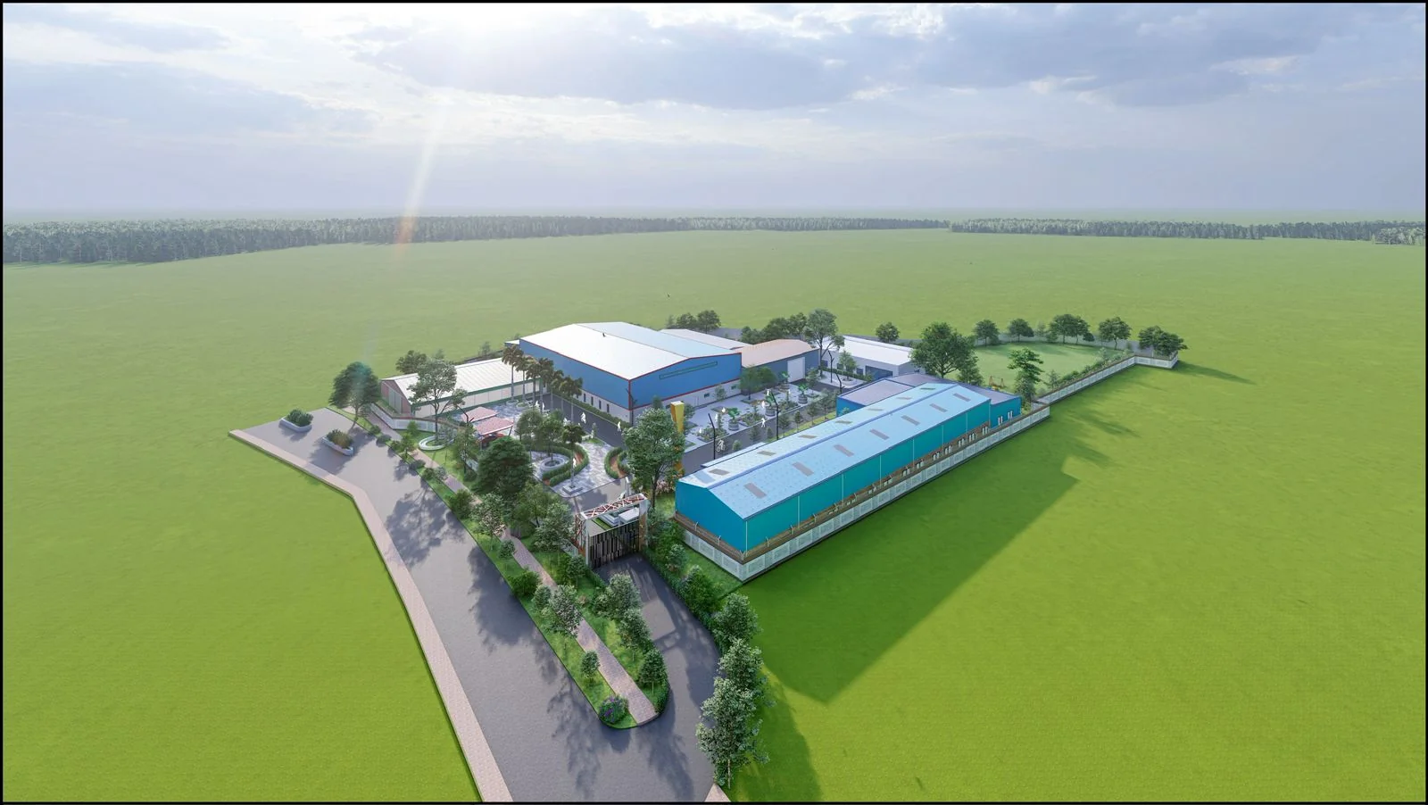 Aerial design rendering of the site — RHD- Tejgaon