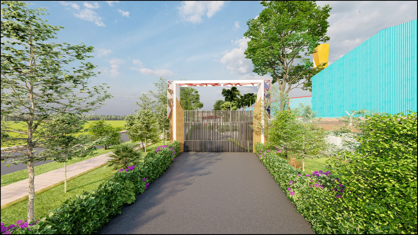 Design rendering of an entrance path — RHD- Tejgaon