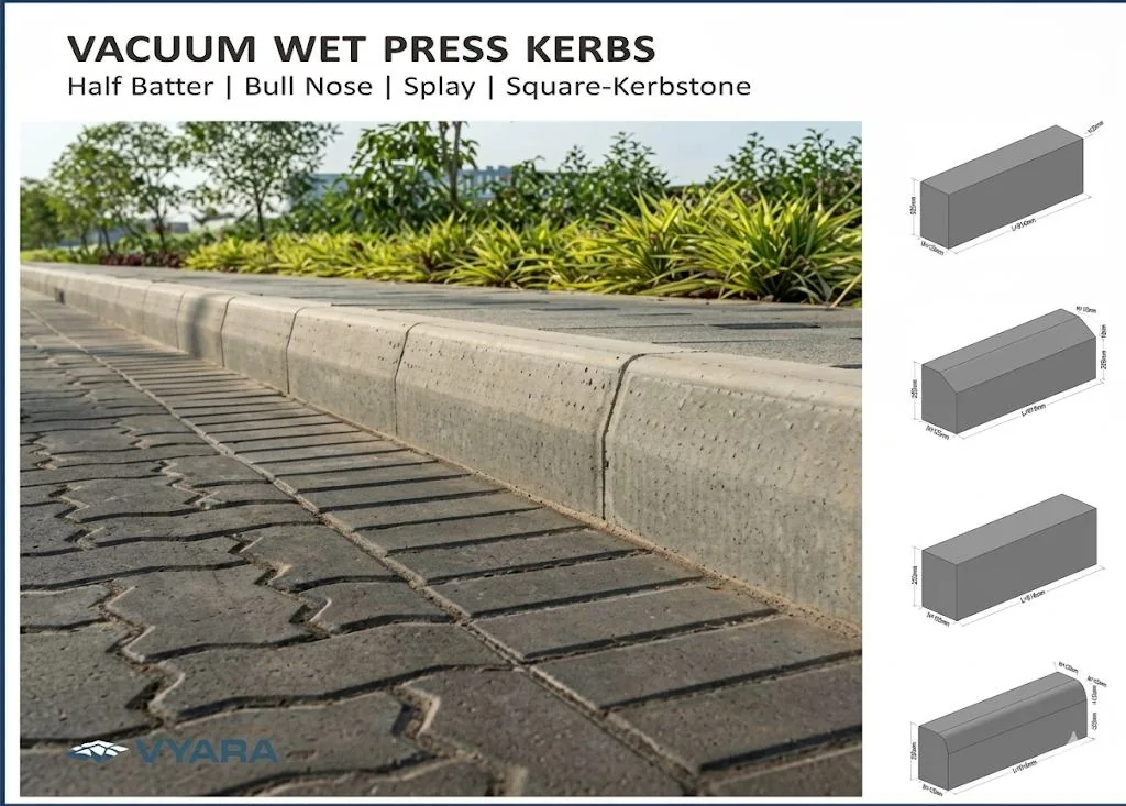 Kerb profiles and roadside installation reference