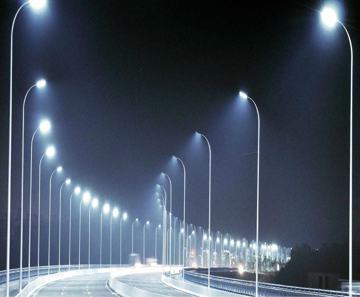 Modern roadway lighting at night