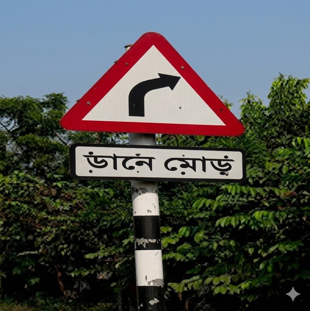 Roadside warning sign