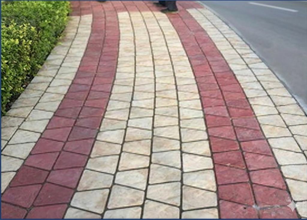 Pavement tile walkway